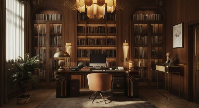 Art Deco Home Office: Style & Sophistication