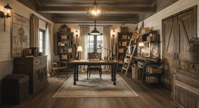 Farmhouse Home Office: Rustic Charm for Work