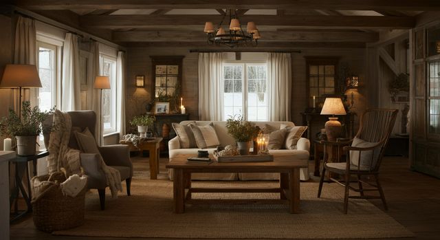 Cozy Farmhouse Living Room Decor & Furniture