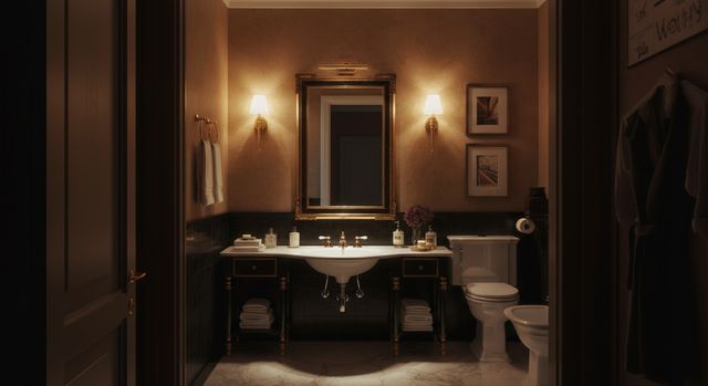 Hollywood Regency Bathrooms: Glamorous Oasis
