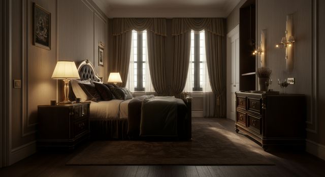 Hollywood Regency Bedroom: Glamour & Style