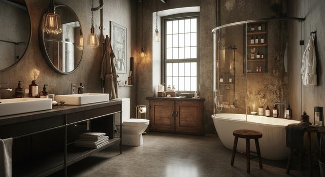 Industrial Bathroom: Raw & Refined Ideas