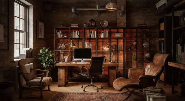 Industrial Home Office: Raw & Refined Finds