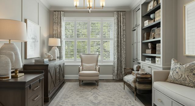 Transitional Home Office: Blending Styles for Focus